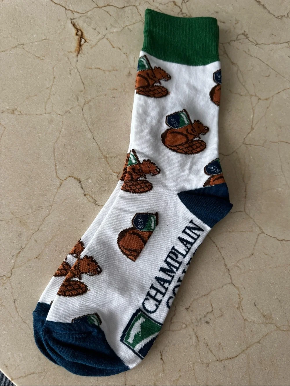 Collegiate Socks NEW 2 pack Champlain College Beaver & RIT Tiger